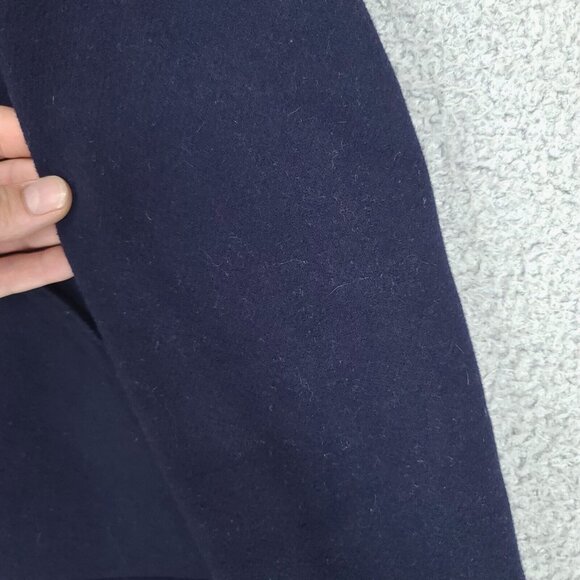 J Crew Jacket Womens 6 Blue Parka Full Zip 50% Wool Winter Heavy Hooded - Picture 3 of 14